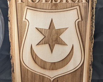 Tarnow Coat of Arms - Herb Miasta Tarnow Polska - Wooden Plaque