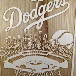 2024 MLB Champions - LA Dodgers Stadium - Engraved Wooden Sign With
