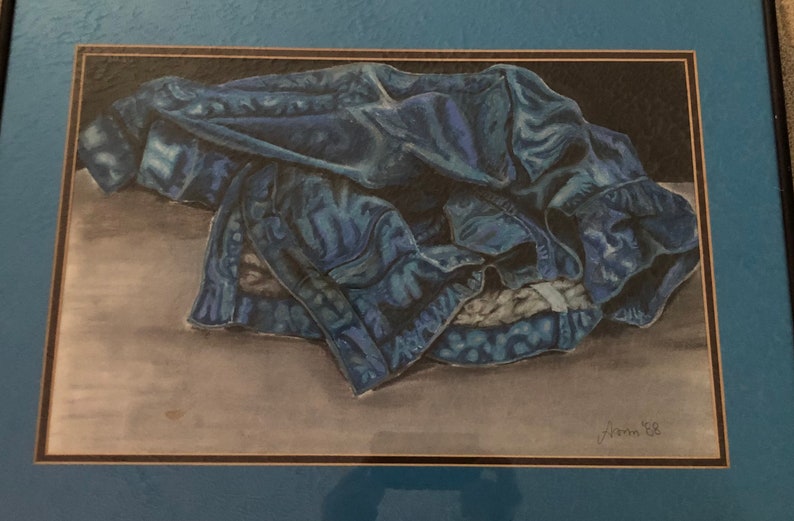 Aaron Donovan Oil Pastel Artwork, Denim Jacket Study image 4