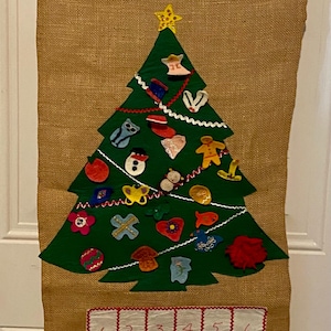 Homemade Christmas Advent Calendar Wall Hanging