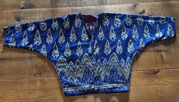 Patricia Hermann Reversible Jacket, Blue Purple G… - image 2
