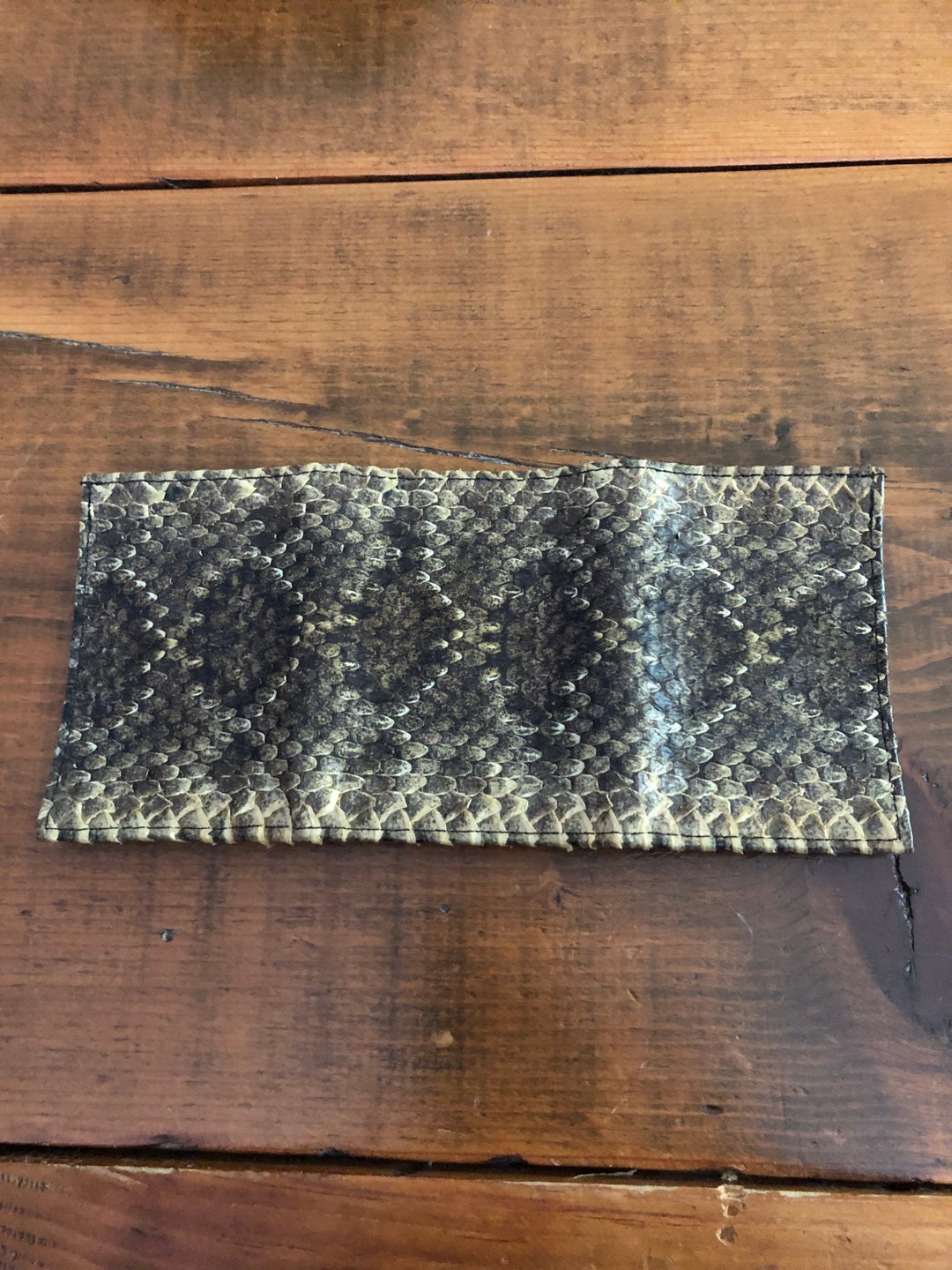 NOS Vintage Rattlesnake Skin Wallet Etsy