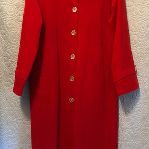 Vintage Women’s Ultrasuede Red Trench Coat, Size 10