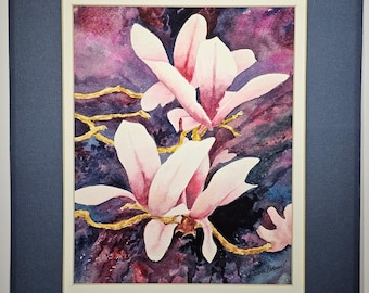 Magnolia Floral Watercolor by Doug Brown