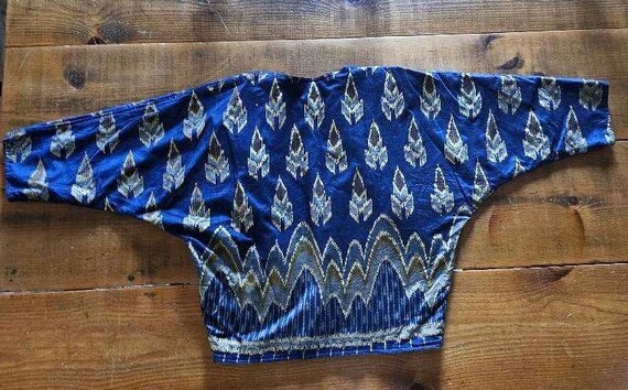 Patricia Hermann Reversible Jacket, Blue Purple G… - image 5