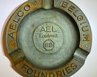 AELCO Belgium Foundies Brass Advertising Ashtray