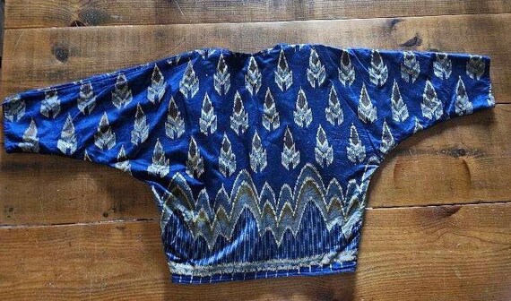 Patricia Hermann Reversible Jacket, Blue Purple G… - image 3