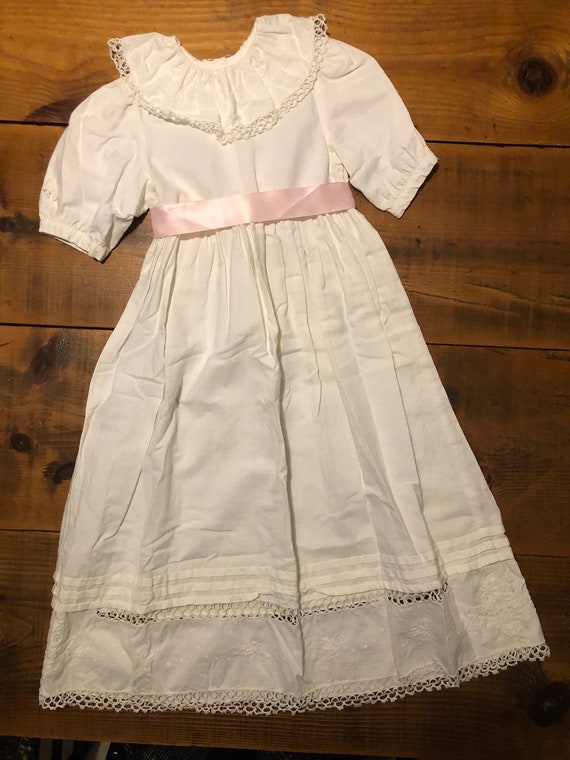 Vintage Girls Paper White Dress