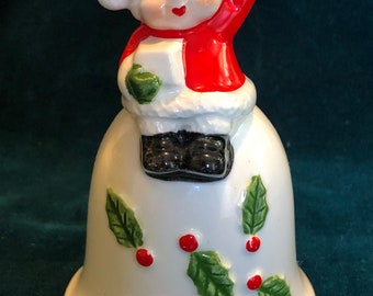 MCM Lego Mrs Claus Christmas Bell, Made in Japan