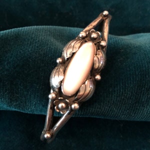 Natice American Ladies Silver Cuff Bracelet, by Navajo Artist Don Chee