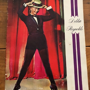 Vintage Autographed Debbie Reynolds Program