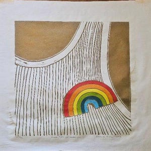 Geometric Rainbow Relief Print, 1978 Art by Steven R. Miller (19/36)