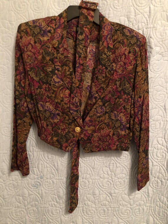 Stunning 1980’s Women’s Bandolero Jacket with Gau… - image 3