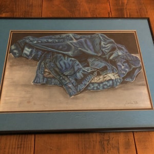 Aaron Donovan Oil Pastel Artwork, Denim Jacket Study image 5