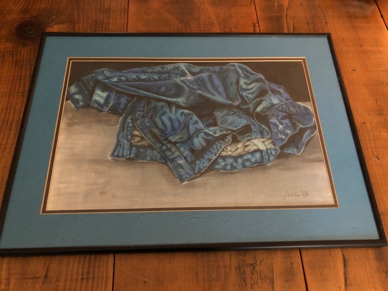 Aaron Donovan Oil Pastel Artwork, Denim Jacket Study image 5