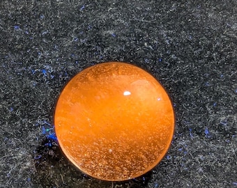 UV Reactive Orange Glass Marble 1"