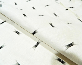 2.5 Yards Swallowtail Natural Fayce Textile Hand printed 100% Oyster Belgian Linen Designer Fabric