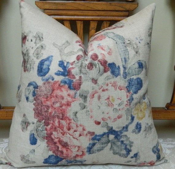 Ralph Lauren Jardin Floral Summer Linen Decorative Throw Etsy