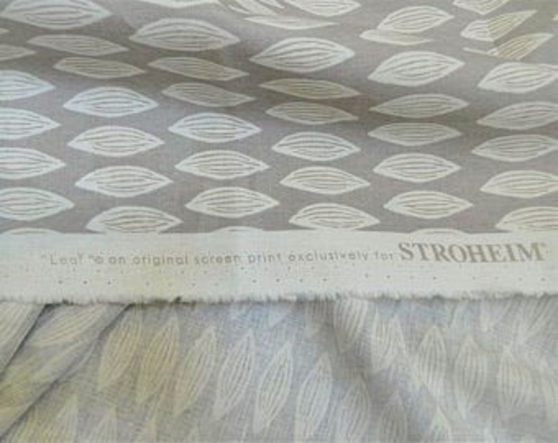 Stroheim Leaf in Graysand-Decorative Pillow Cover Lumbar Cover Euro Sham Both Sided 100/% Linen Fabric Made to Order