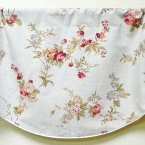 Melissa by Nouveau Fabric From UK- Window Valance  Corded Lined Scalloped Rod Pocket Valance/ Linen Toile Made to Order