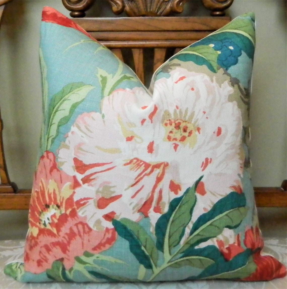 Schumacher enchanted Garden in Aqua-decorative - Etsy