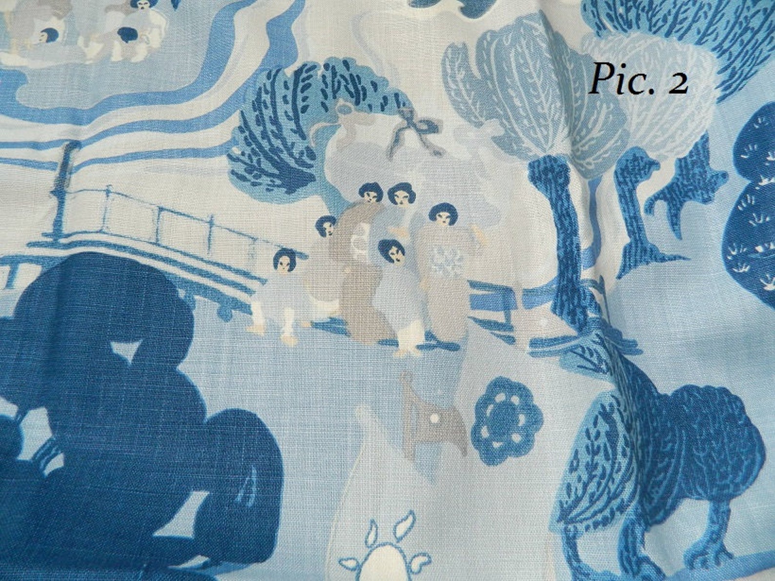 Schumacher PEARL RIVER in BLUES - Decorative Throw Pillow Euro Sham ...
