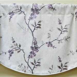 Corded Scalloped Valance Linen Toile French General Projet Bisque Designer Window Valance Lined