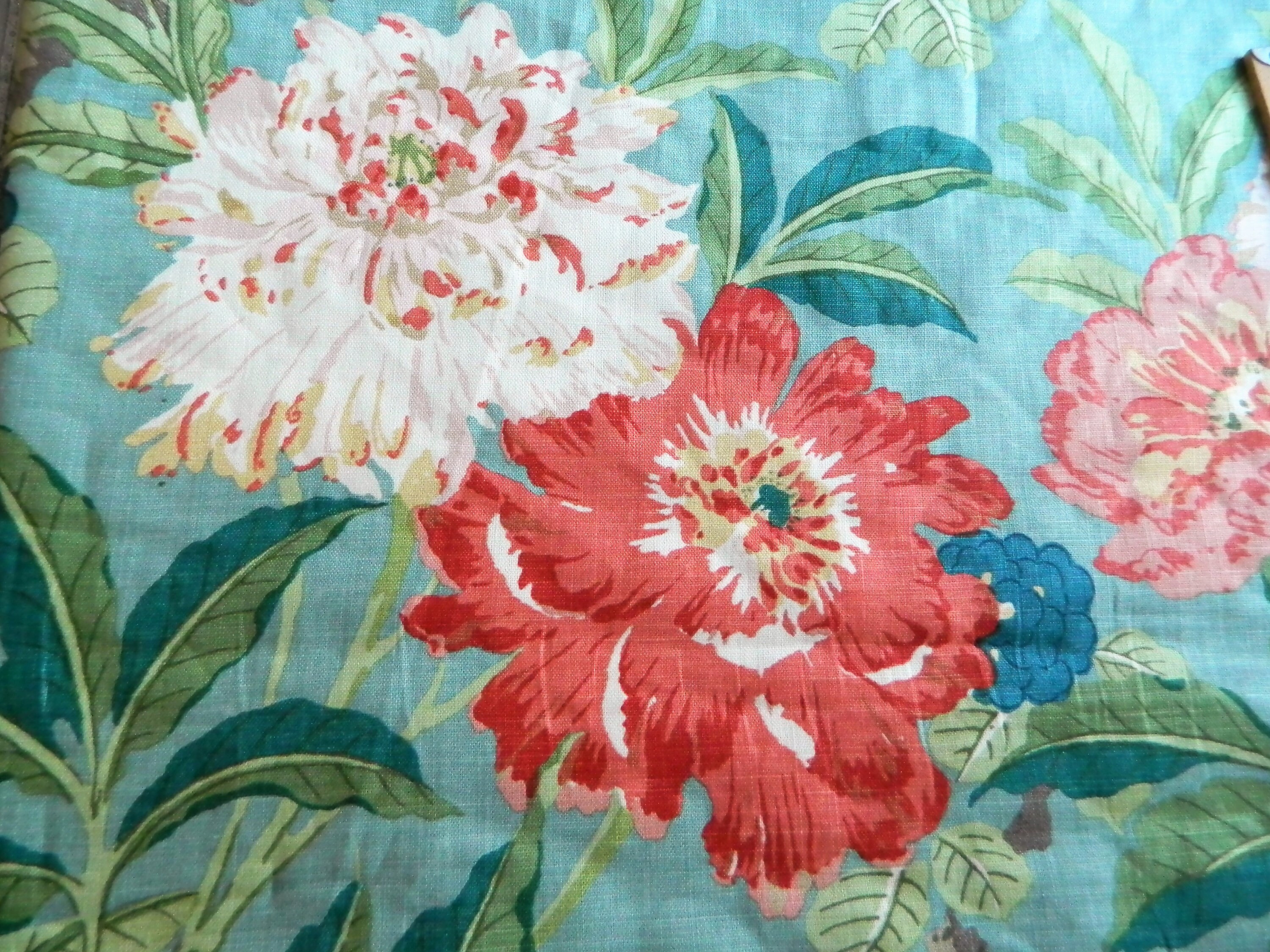 Schumacher Enchanted Garden In Aqua-Decorative | Etsy