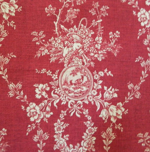 Both Sided Waverly Country House Red-decorative Throw Pillow Euro