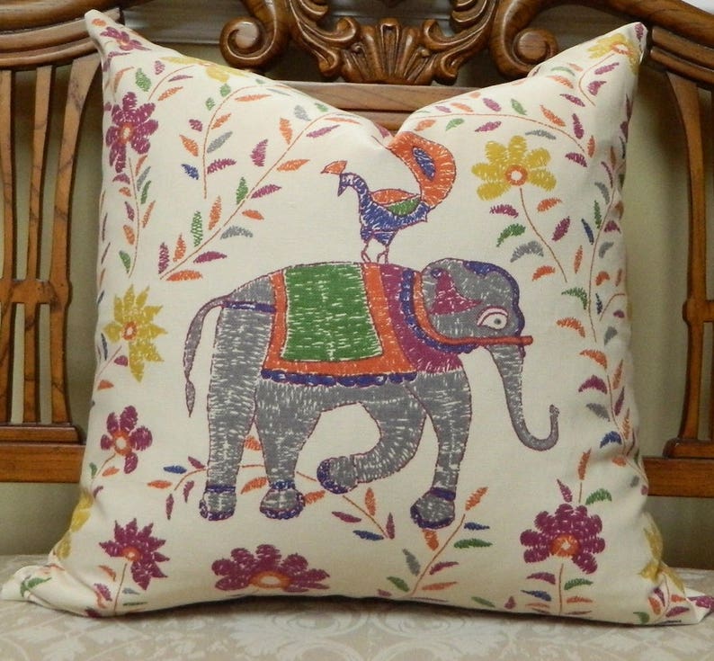 John Robshaw Mahout In Multi For Duralee Animal Decorative Etsy
