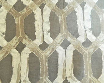 Zinc Textile Todd in Taupe-Trellis /Geometric Decorative Throw Pillow Euro Sham Lumbar Cover Woven Fabric Modern Geometric Made to Order