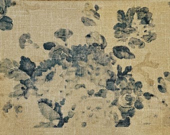 Ralph Lauren Jardin Floral Artist Blue Decorative Throw Pillow Lumbar Cover Shabby Chic Single Sided Made to Order