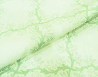 Espalier Square Emerald-Green Decorative Pillow Cover Hand Printed Linen Designer Fabric Single Sided Made to Order / UK