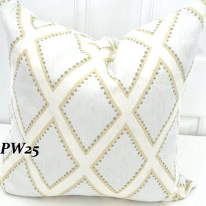 KRAVET Brookhaven Opal Pillow Cover Sarah Richardson 100% Linen Fabric Both Sided Made to Order