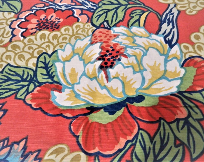 Thibaut honshu Coral/green Floral Decorative Throw Etsy