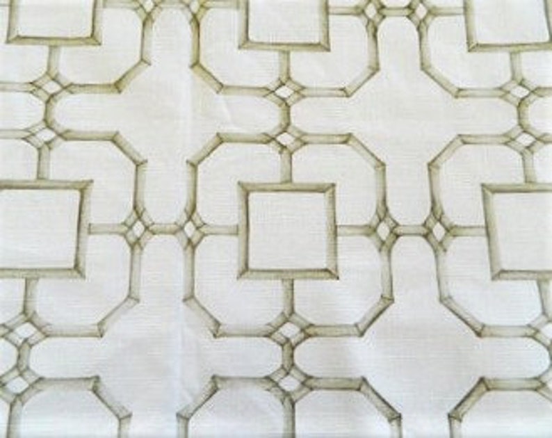 One Kings Lane Bamboo Trellis Decorative Throw Pillow Euro Sham Lumbar Pillow Cover Linen Blend Made to Order