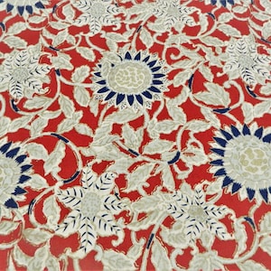 3 Yards Ralph Lauren Cote D'Azur Floral Poppy Linen Blend Designer Fabric / England