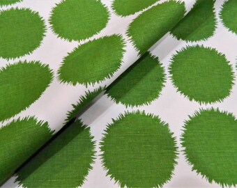 Schumacher Fuzz Green-Decorative Throw Pillow Cover Linen/Cotton Blend Fabric Single Sided Made to Order