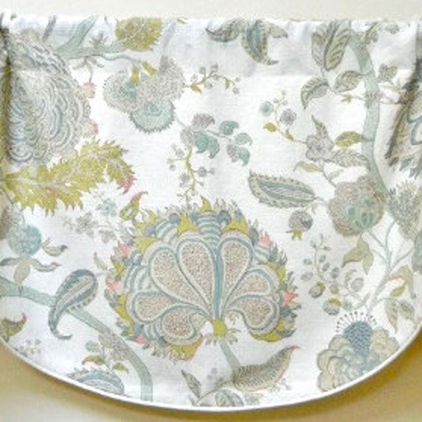 Acquitaine "Moll" - Window Valance / Lined Corded Scalloped Valance / Designer Linen / Fabric From UK