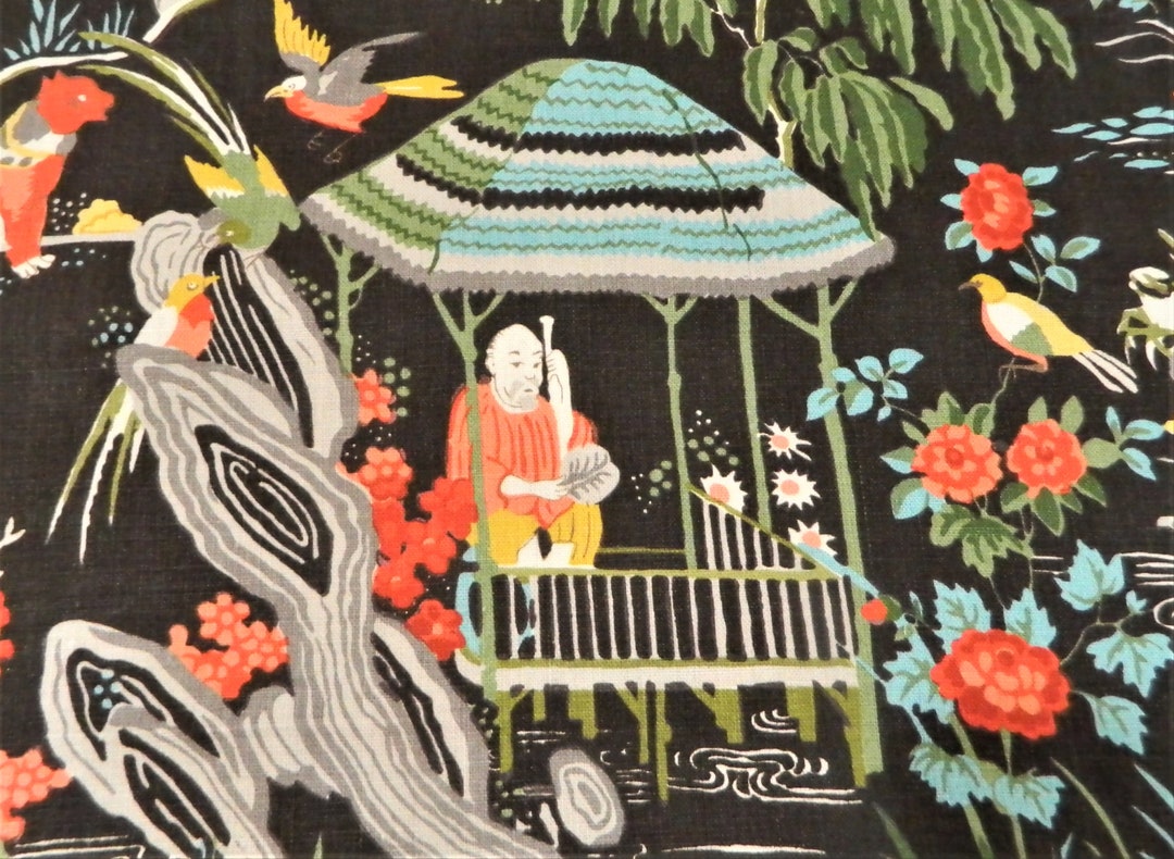 Yangtze River Onyx Pillow Cover-made With Asian Chinoiserie Pattern by ...