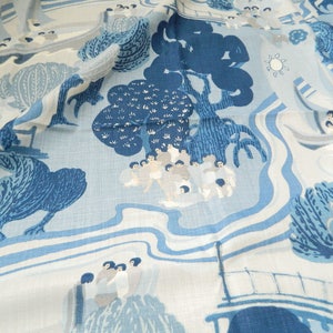 Schumacher PEARL RIVER in BLUES - Decorative Throw Pillow Euro Sham ...