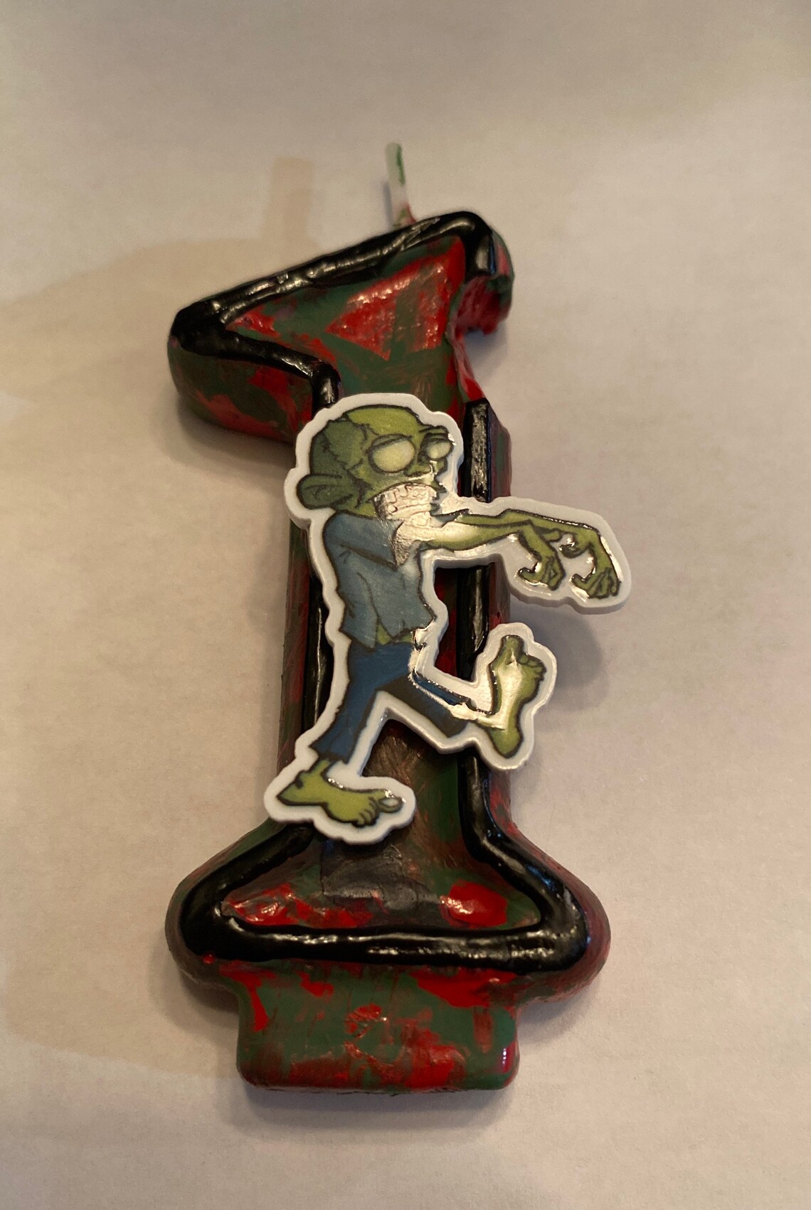 3 inch Zombie birthday candle custom Etsy.de