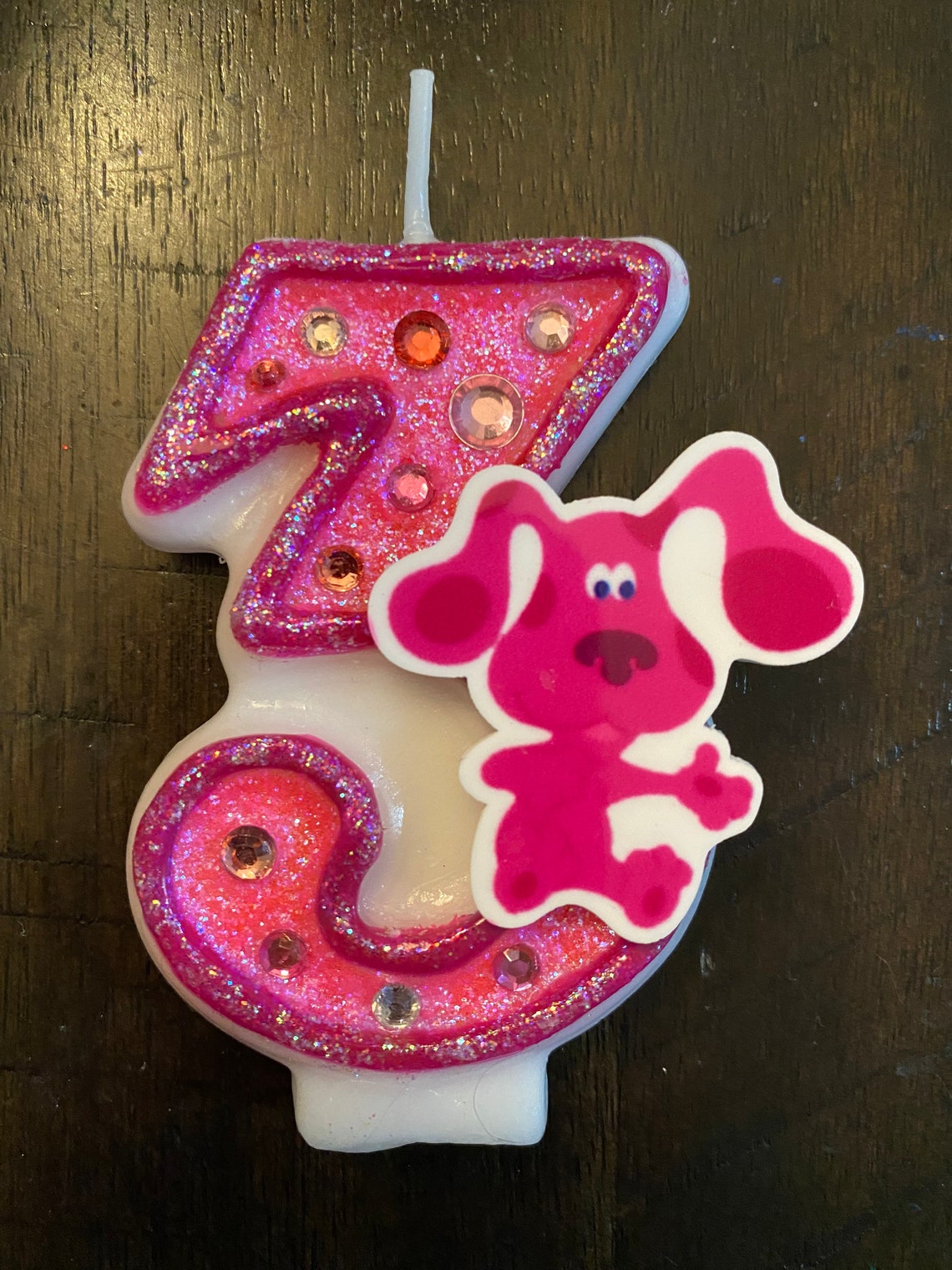 3 Inch Blues Clues Birthday Candle Magenta Custom Etsy