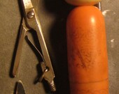 Antique Well Used Etui, Small Ornamental Sewing Manicure Kit, Woman, Flapper