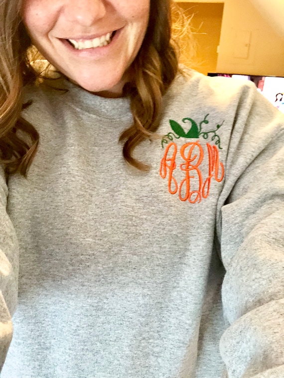 Pumpkin monogram online sweatshirt