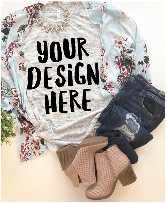 Download Bella Canvas T Shirt Mock Up Flat Lay Bella Canvas Flat Etsy
