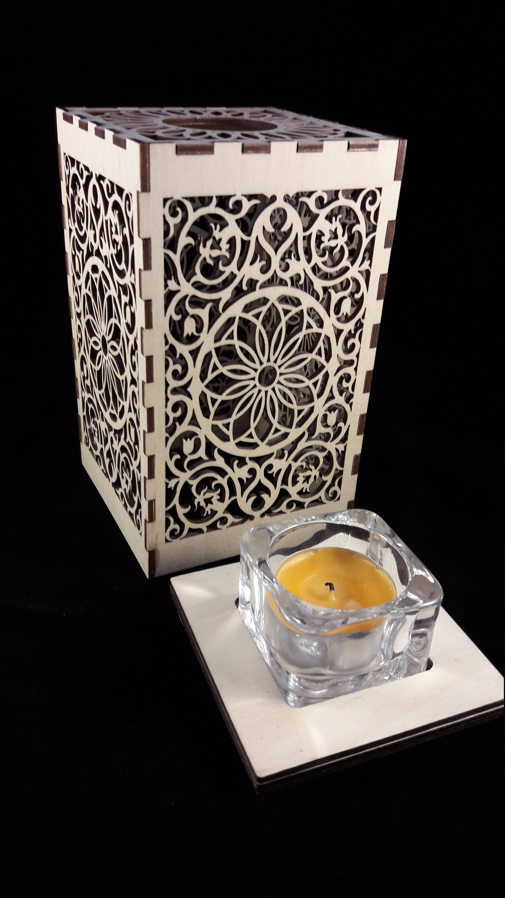 Large Laser Cut Tea Light Holder Etsy UK