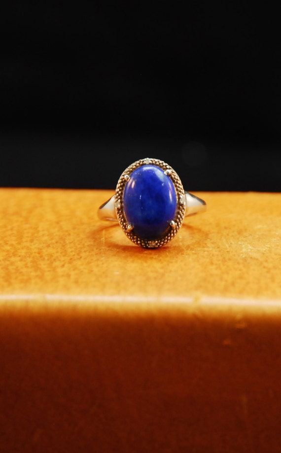 Handcrafted Sterling Silver Lapis Luzuli ring - image 1