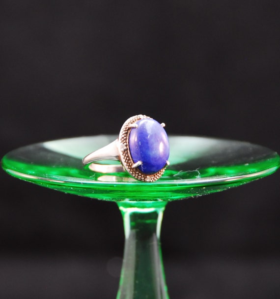 Handcrafted Sterling Silver Lapis Luzuli ring - image 3