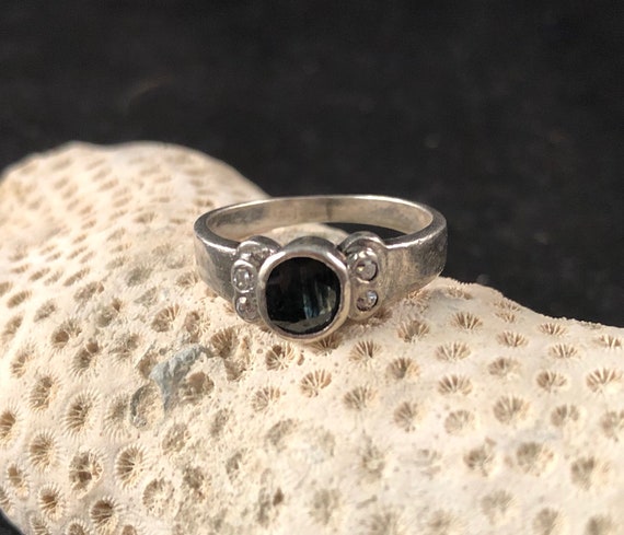 Sapphire Ring in silver band - image 1